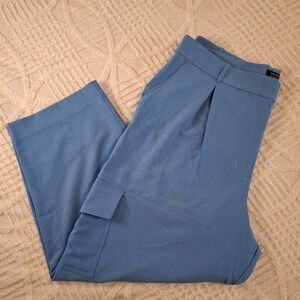 Banana Republic Womens Size 20 High-Rise Straight Cargo Pants Blue NWT